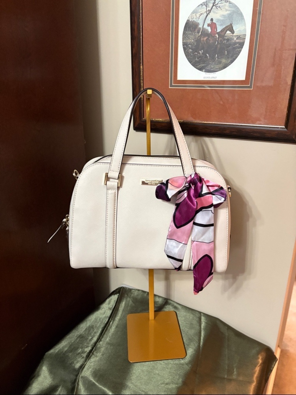 Kate Spade Small Felix Lane Satchel saffiano leather dome bag
